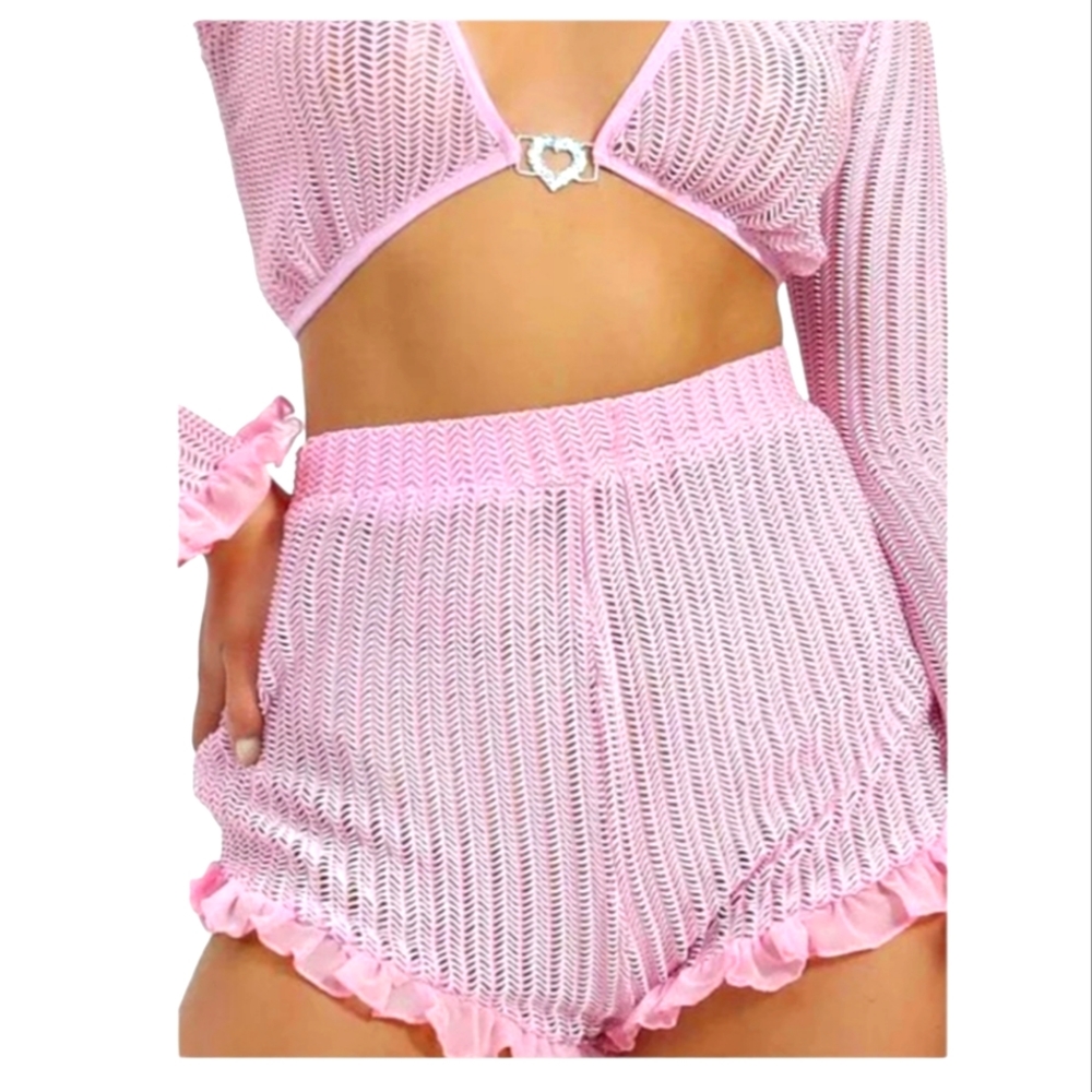 FESTIVAL SOFT PINK BLOOMER & LONGSLEEVE CROP TOP PLAY SET